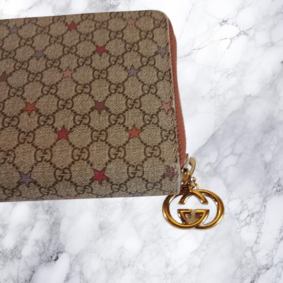 Gucci Micro GG Star Supreme Coated Canvas Zip Around Wallet - Picture 11 of 16